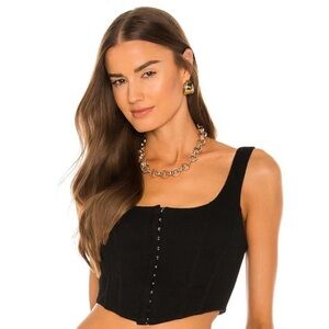 LPA stretchy corset black top XS